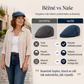 Unisex vintage prošpiněný plochý klobouk beret
