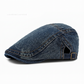 Unisex vintage prošpiněný plochý klobouk beret