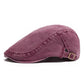 Unisex vintage prošpiněný plochý klobouk beret