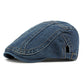 Unisex vintage prošpiněný plochý klobouk beret