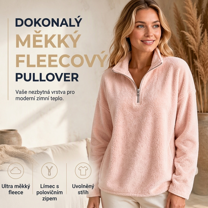 Dámská pohodlná volnočasská mikina s částečným zipem