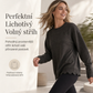 Dámský sweatshirt s kulatým výstřihem a vroubkovaným lemem