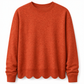 Dámský sweatshirt s kulatým výstřihem a vroubkovaným lemem