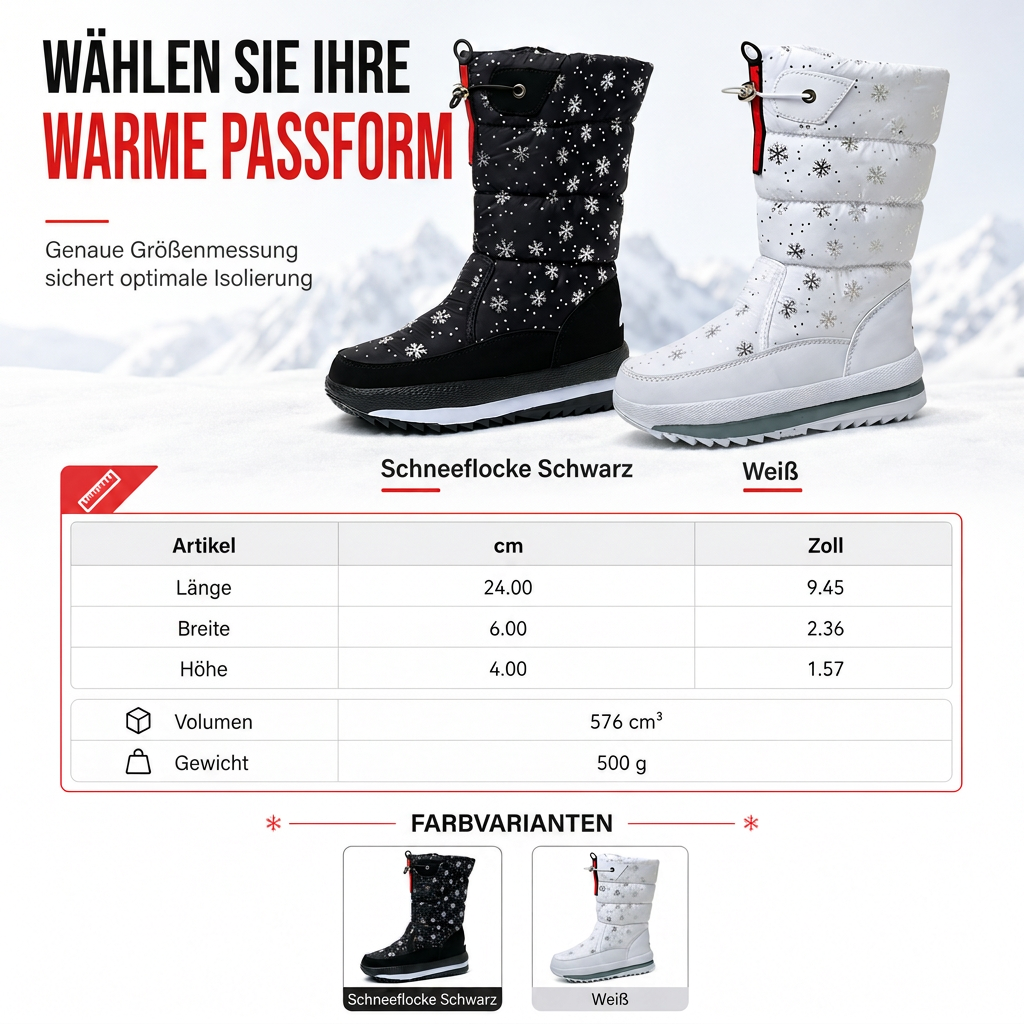📦 Täglich 500+ Pakete versendet – der Wahnsinn! Damen Winter Hochstiefel Wasserdicht Rutschfest Outdoor Schnee-Stiefel mit Dick Plüschfutter und Dicke Sohle