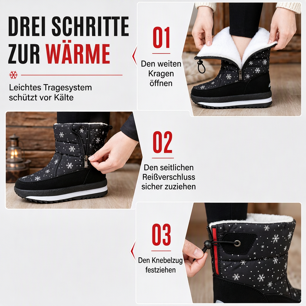 📦 Täglich 500+ Pakete versendet – der Wahnsinn! Damen Winter Hochstiefel Wasserdicht Rutschfest Outdoor Schnee-Stiefel mit Dick Plüschfutter und Dicke Sohle