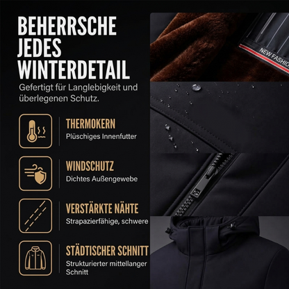 Winterjacke für Herren mit warmem Futter und Kapuze