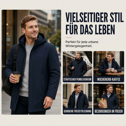 Winterjacke für Herren mit warmem Futter und Kapuze