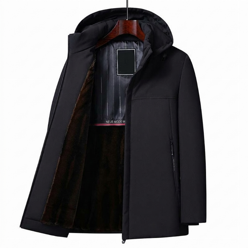 Winterjacke für Herren mit warmem Futter und Kapuze