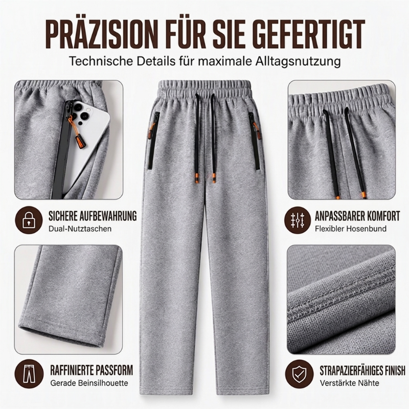 Bequeme wärmende Winter-Sporthose für Herren