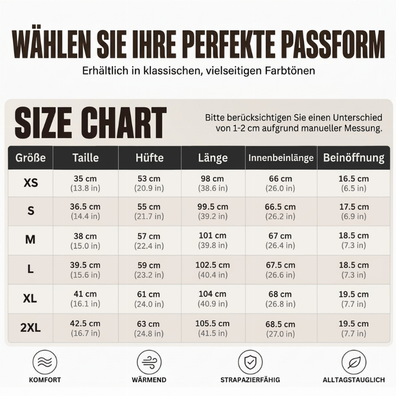 Bequeme wärmende Winter-Sporthose für Herren