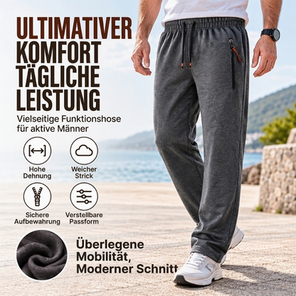Warme Herren-Jogginghose mit Reißverschlusstaschen
