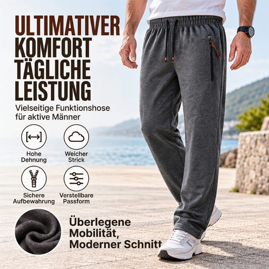 Warme Herren-Jogginghose mit Reißverschlusstaschen