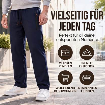 Warme Herren-Jogginghose mit Reißverschlusstaschen