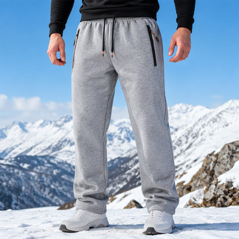 Warme Herren-Jogginghose mit Reißverschlusstaschen