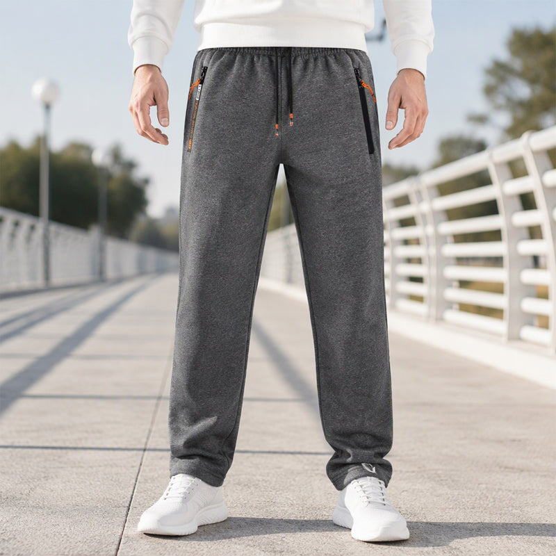 Warme Herren-Jogginghose mit Reißverschlusstaschen