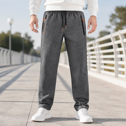 Warme Herren-Jogginghose mit Reißverschlusstaschen