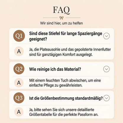 Damen Plateau-Winterboots mit Schleifen und Plüschfutter