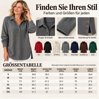 📢🎉50%Rabatt!!!🛍️✨Damen-Langarmoberteil aus Waffelstrick