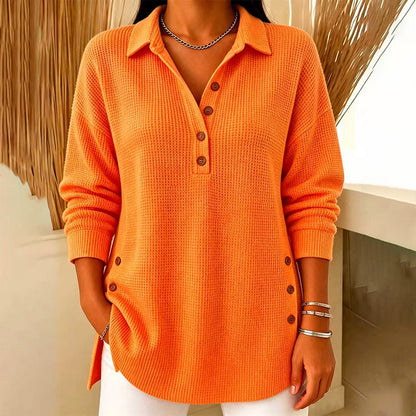 📢🎉50%Rabatt!!!🛍️✨Damen-Langarmoberteil aus Waffelstrick