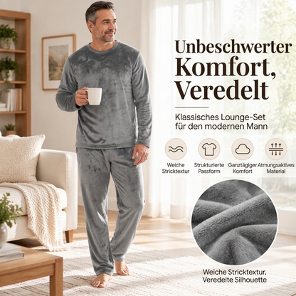 🔥💖 Zeitlich begrenzter Rabatt – nur solange der Vorrat reicht! 🔥Bequemes Wärmendes Samt-Schlafanzug-Set für Herren