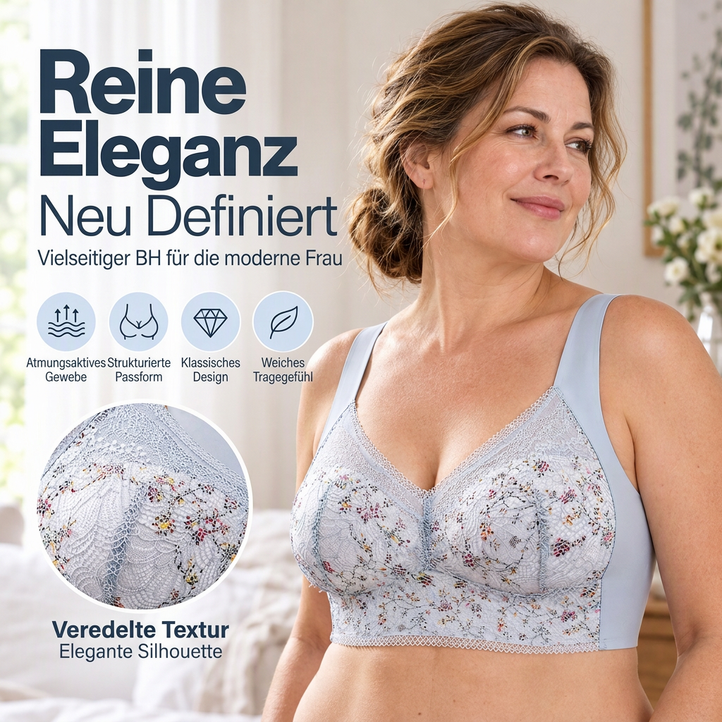 Damen-BH mit Blumenspitze und breiten Trägern