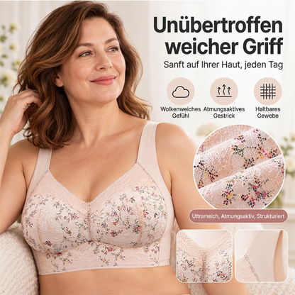 Damen-BH mit Blumenspitze und breiten Trägern