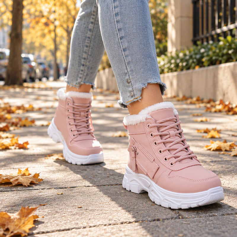 Warme Damen-Winter-Stiefeletten mit Plüschfutter – bequem & kuschelig warm
