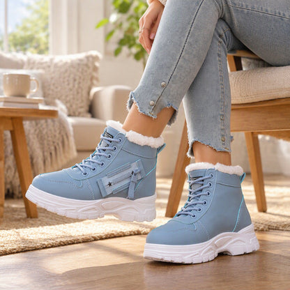 Warme Damen-Winter-Stiefeletten mit Plüschfutter – bequem & kuschelig warm