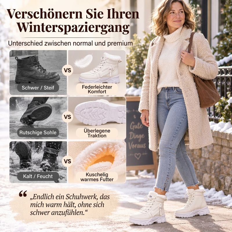 Warme Damen-Winter-Stiefeletten mit Plüschfutter – bequem & kuschelig warm
