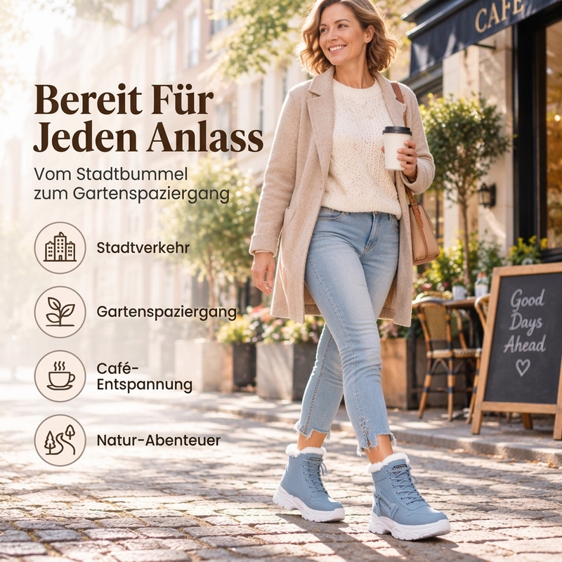 Warme Damen-Winter-Stiefeletten mit Plüschfutter – bequem & kuschelig warm