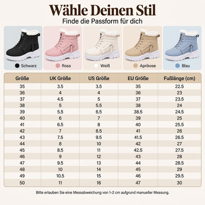 Warme Damen-Winter-Stiefeletten mit Plüschfutter – bequem & kuschelig warm