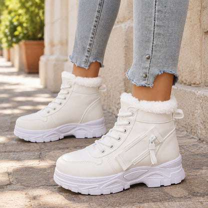 Warme Damen-Winter-Stiefeletten mit Plüschfutter – bequem & kuschelig warm