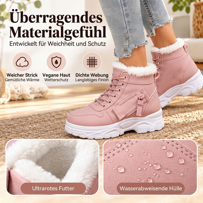Warme Damen-Winter-Stiefeletten mit Plüschfutter – bequem & kuschelig warm