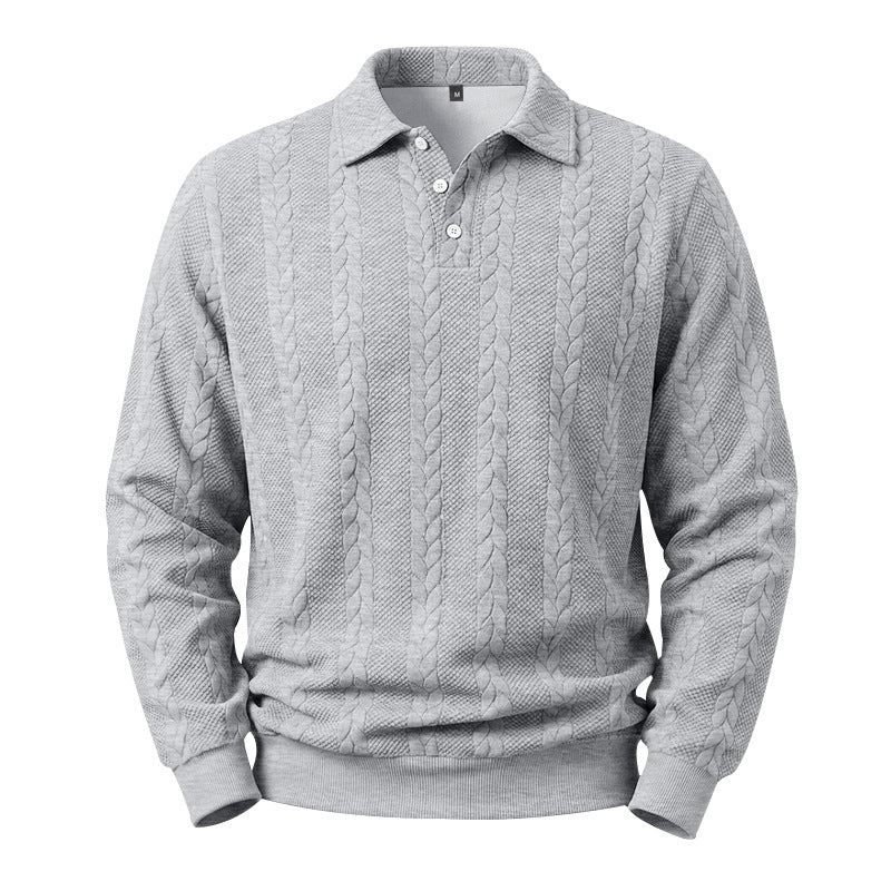 🥳Über 50.000 verkauft!🥳 Freizeit-Oberteil für Herren mit Jacquard-Kabelstricktextur