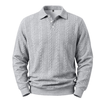 🥳Über 50.000 verkauft!🥳 Freizeit-Oberteil für Herren mit Jacquard-Kabelstricktextur