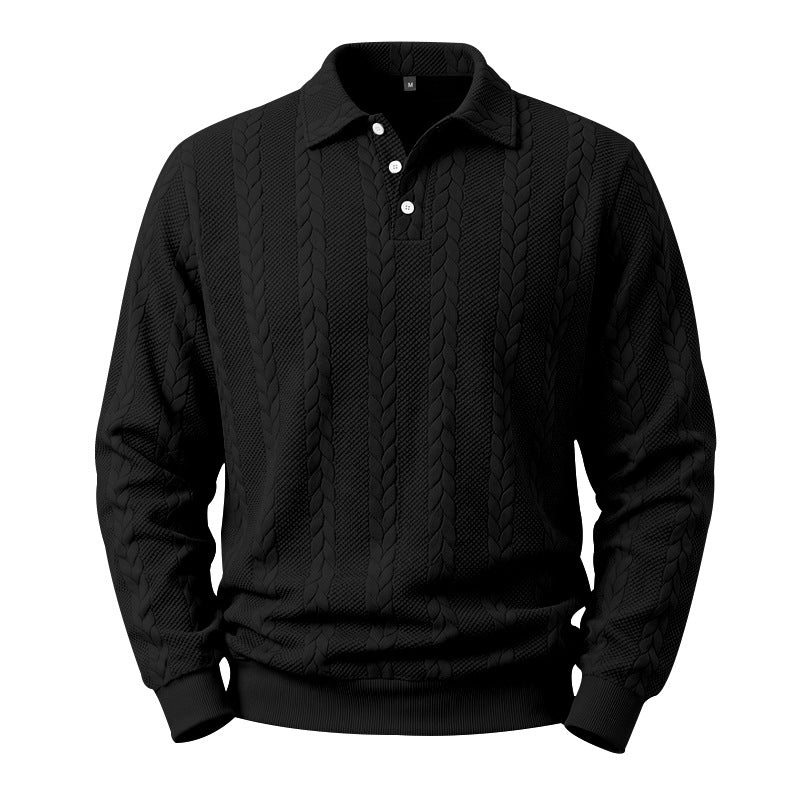 🥳Über 50.000 verkauft!🥳 Freizeit-Oberteil für Herren mit Jacquard-Kabelstricktextur