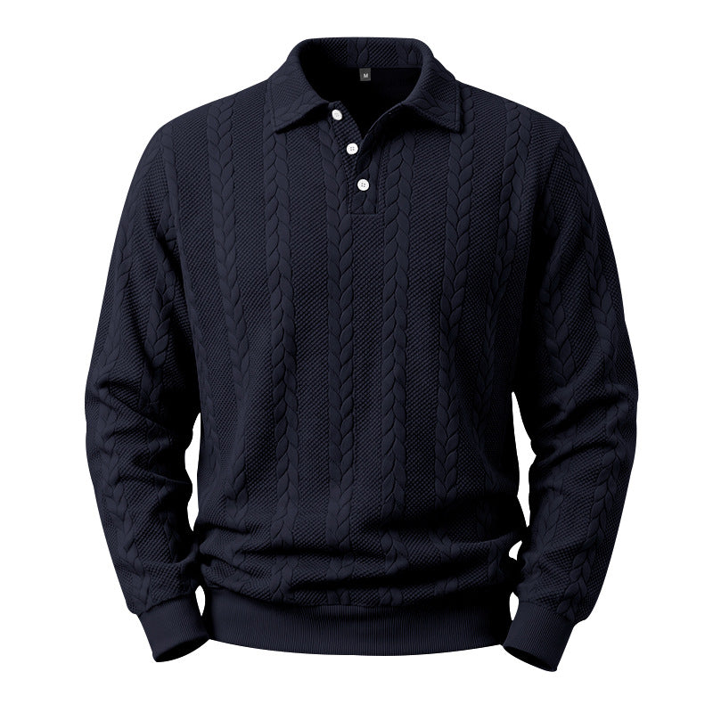 🥳Über 50.000 verkauft!🥳 Freizeit-Oberteil für Herren mit Jacquard-Kabelstricktextur