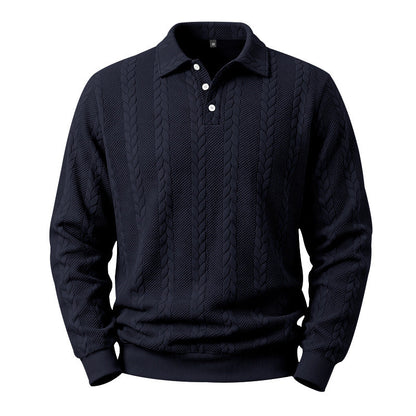 🥳Über 50.000 verkauft!🥳 Freizeit-Oberteil für Herren mit Jacquard-Kabelstricktextur
