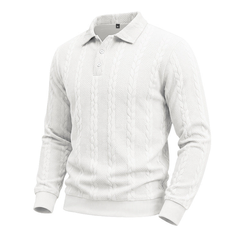 🥳Über 50.000 verkauft!🥳 Freizeit-Oberteil für Herren mit Jacquard-Kabelstricktextur