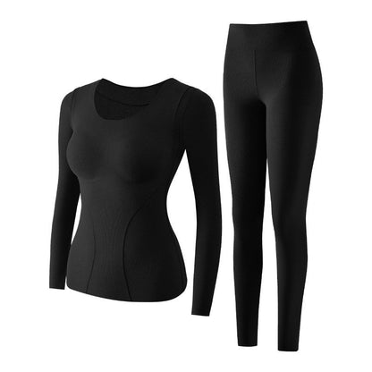 Women's Thermal Underwear Set with Shelf Bra