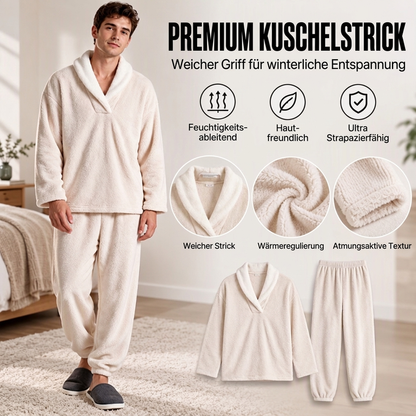 📢🎉50%Rabatt!!!🛍️✨Gemütliches, wärmendes Flauschiger Pyjama-Set für Herren