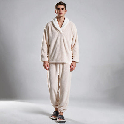 📢🎉50%Rabatt!!!🛍️✨Gemütliches, wärmendes Flauschiger Pyjama-Set für Herren