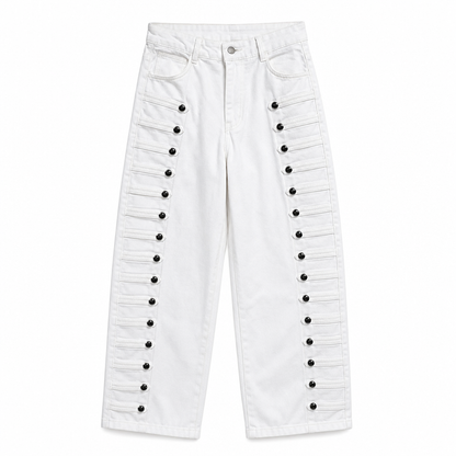 👖 Damen Retro Jeans mit hoher Taille & geschwungenem Bein | Keine altbackene Jeans – Flatternde Silhouette für Alltag & Freizeit ✨
