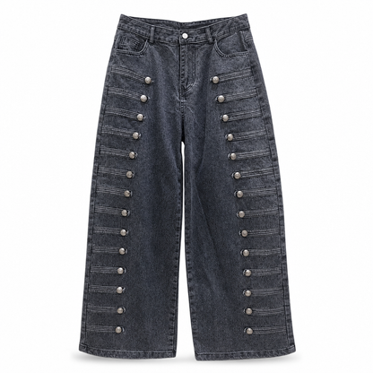 👖 Damen Retro Jeans mit hoher Taille & geschwungenem Bein | Keine altbackene Jeans – Flatternde Silhouette für Alltag & Freizeit ✨