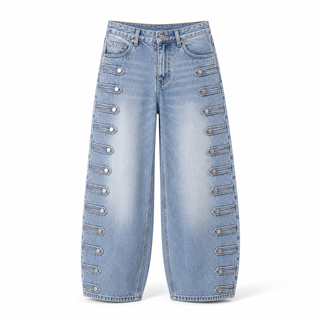 👖 Damen Retro Jeans mit hoher Taille & geschwungenem Bein | Keine altbackene Jeans – Flatternde Silhouette für Alltag & Freizeit ✨