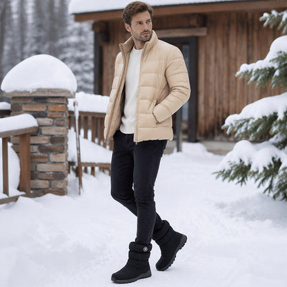 Damen Winterstiefel mit Seitenreißverschluss und Futter