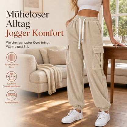 Freizeit-Jogginghose aus Cord für Damen
