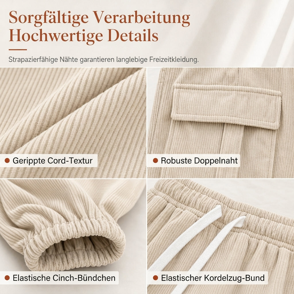 Freizeit-Jogginghose aus Cord für Damen
