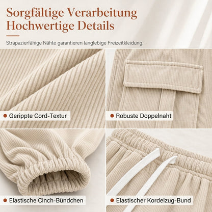 Freizeit-Jogginghose aus Cord für Damen