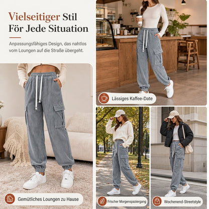 Freizeit-Jogginghose aus Cord für Damen